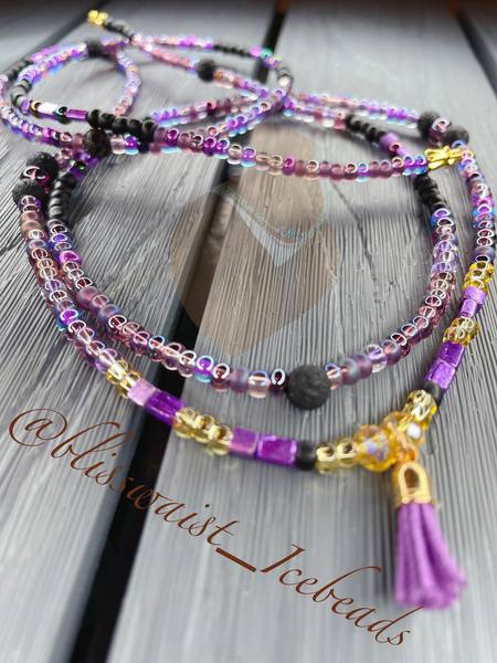 Indigo Waistbeads Spiritual Realization Bliss Waist Ice Beads